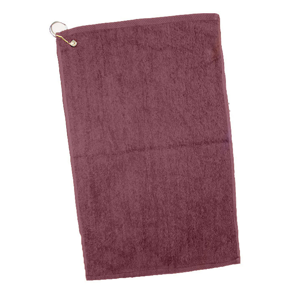 Cotton Velour Deluxe Hand/Gold Towel (16'' W X 25'' H) 3.5 Lb Per Dozen-Towel-Brand Your Tote-Maroon-Brand Your Tote