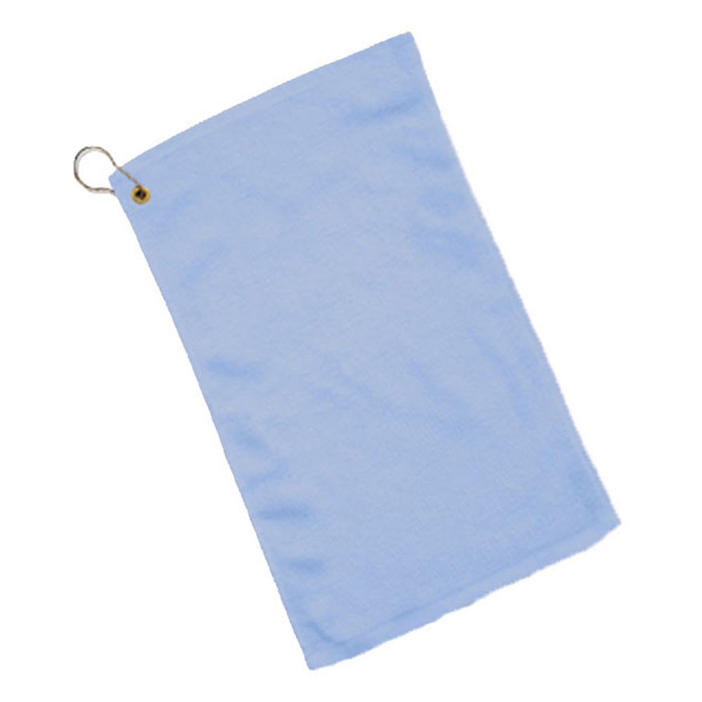 Cotton Velour Fingertip Towel (11'' W X 18'' H) 1.3 Lb Per Dozen-Towel-Brand Your Tote-Light Blue-Brand Your Tote