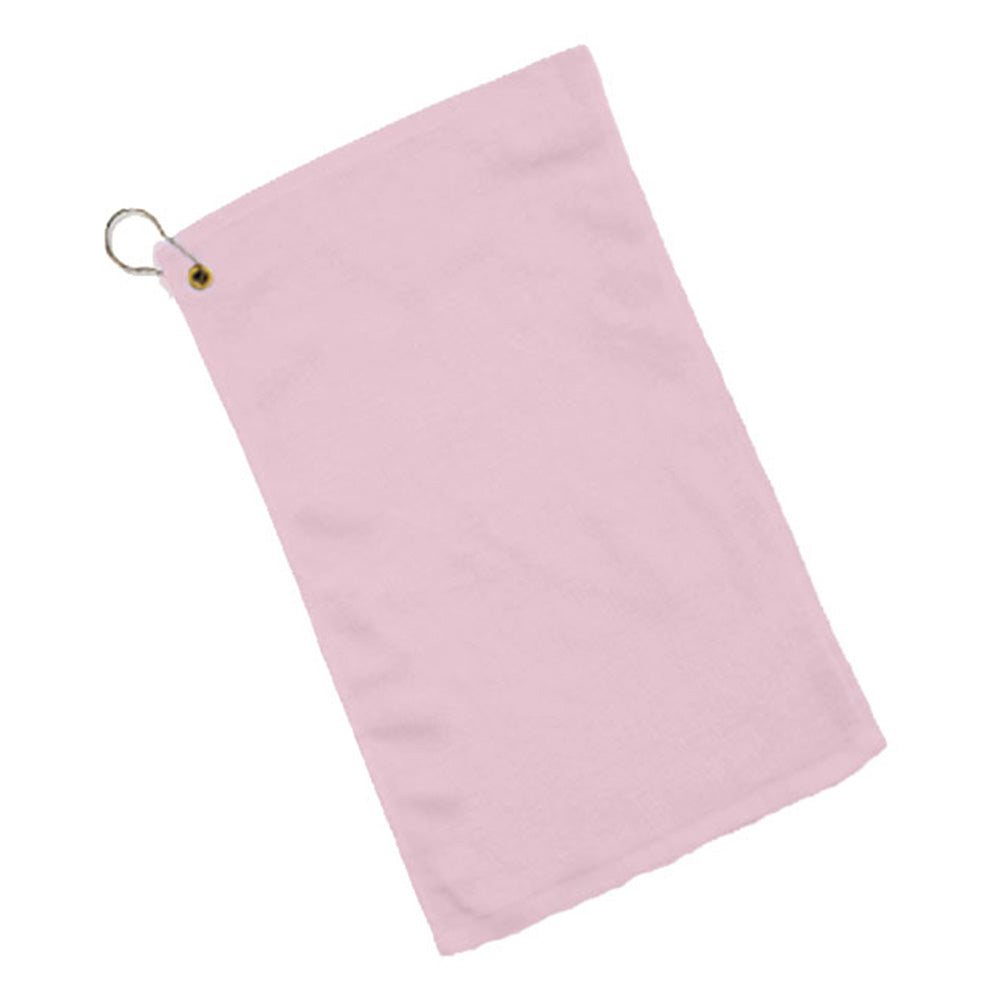Cotton Velour Fingertip Towel (11'' W X 18'' H) 1.3 Lb Per Dozen-Towel-Brand Your Tote-Light Pink-Brand Your Tote