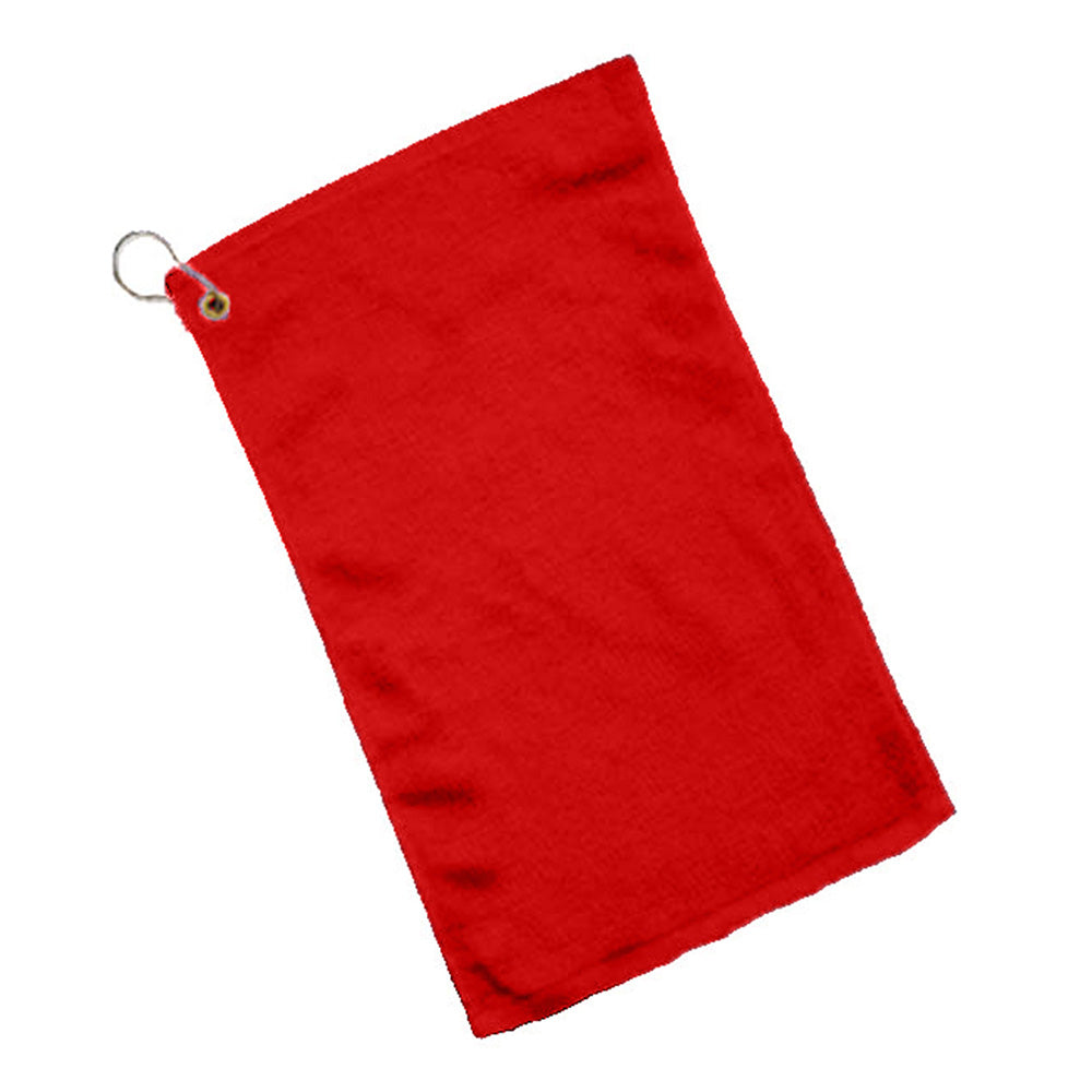 Cotton Velour Fingertip Towel (11'' W X 18'' H) 1.3 Lb Per Dozen-Towel-Brand Your Tote-Red-Brand Your Tote