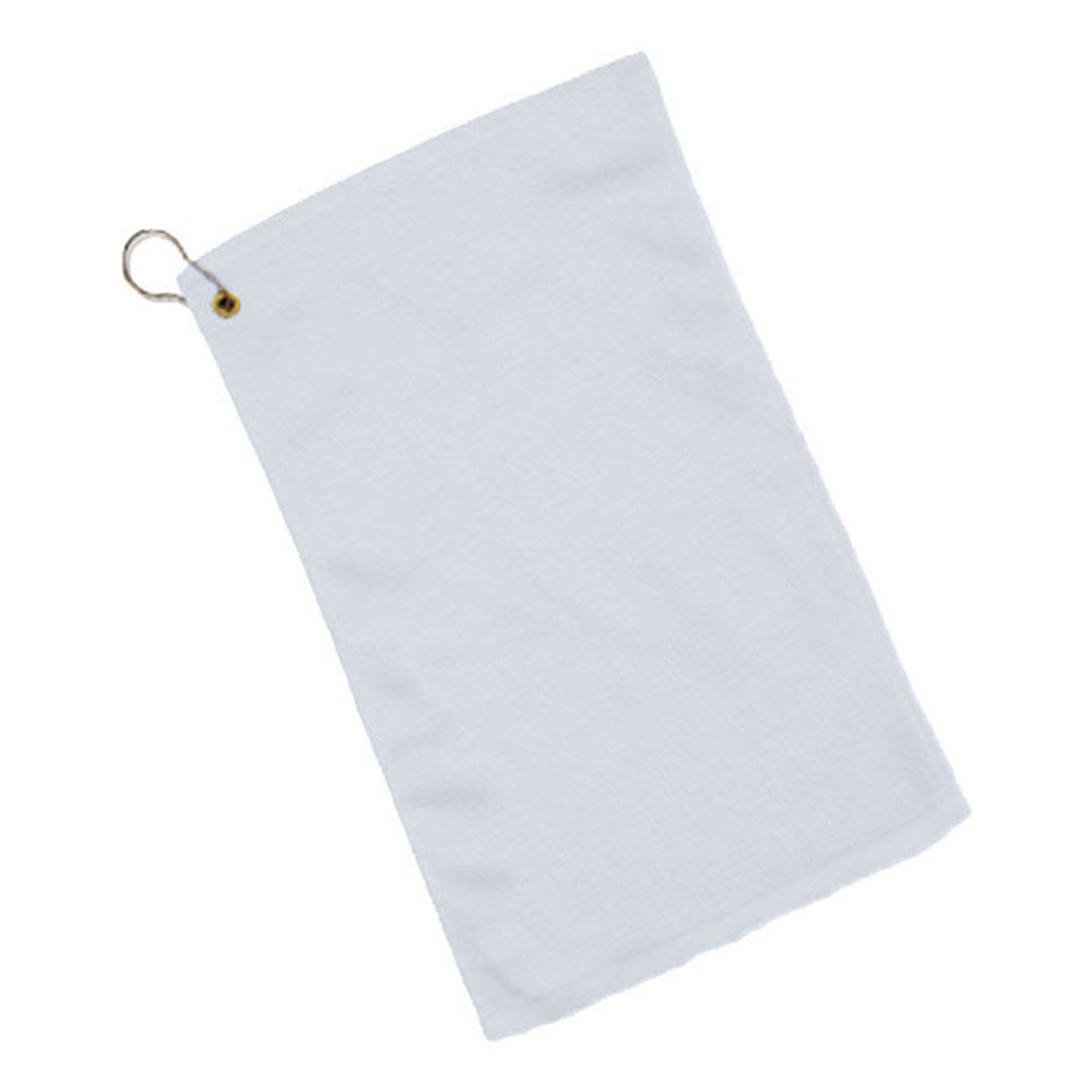 Cotton Velour Fingertip Towel (11'' W X 18'' H) 1.3 Lb Per Dozen-Towel-Brand Your Tote-White-Brand Your Tote
