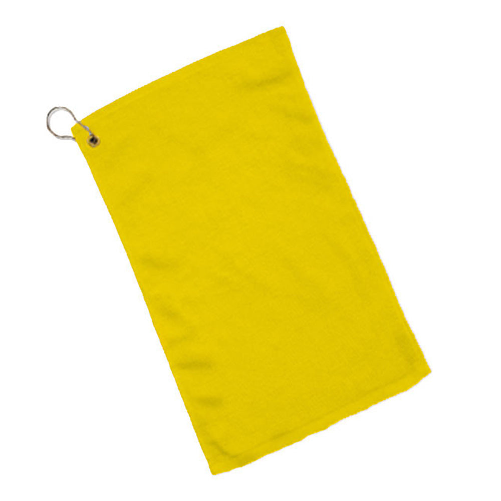 Cotton Velour Fingertip Towel (11'' W X 18'' H) 1.3 Lb Per Dozen-Towel-Brand Your Tote-Yellow-Brand Your Tote