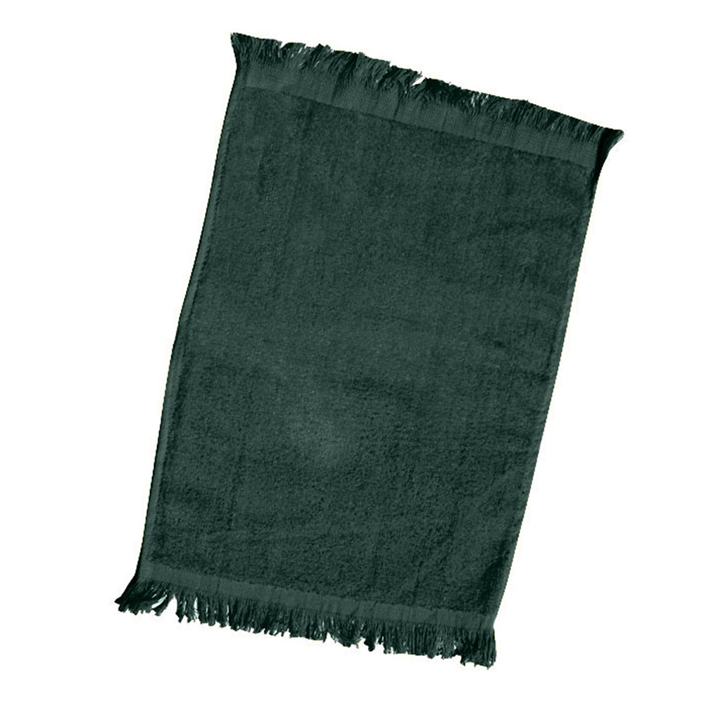 Cotton Velour Fingertip Towel (11'' W X 18'' H) 1.3-Towel-Brand Your Tote-Forest Green-Brand Your Tote