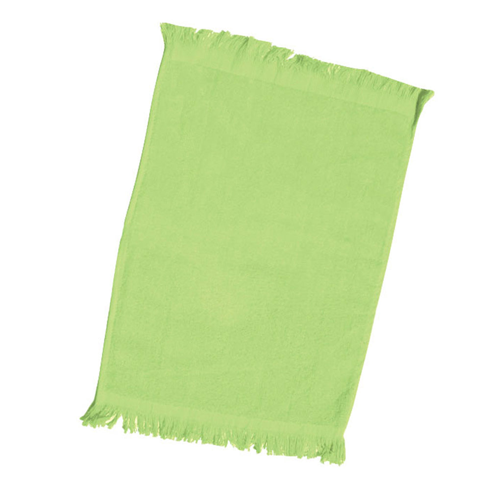 Cotton Velour Fingertip Towel (11'' W X 18'' H) 1.3-Towel-Brand Your Tote-Lime Green-Brand Your Tote