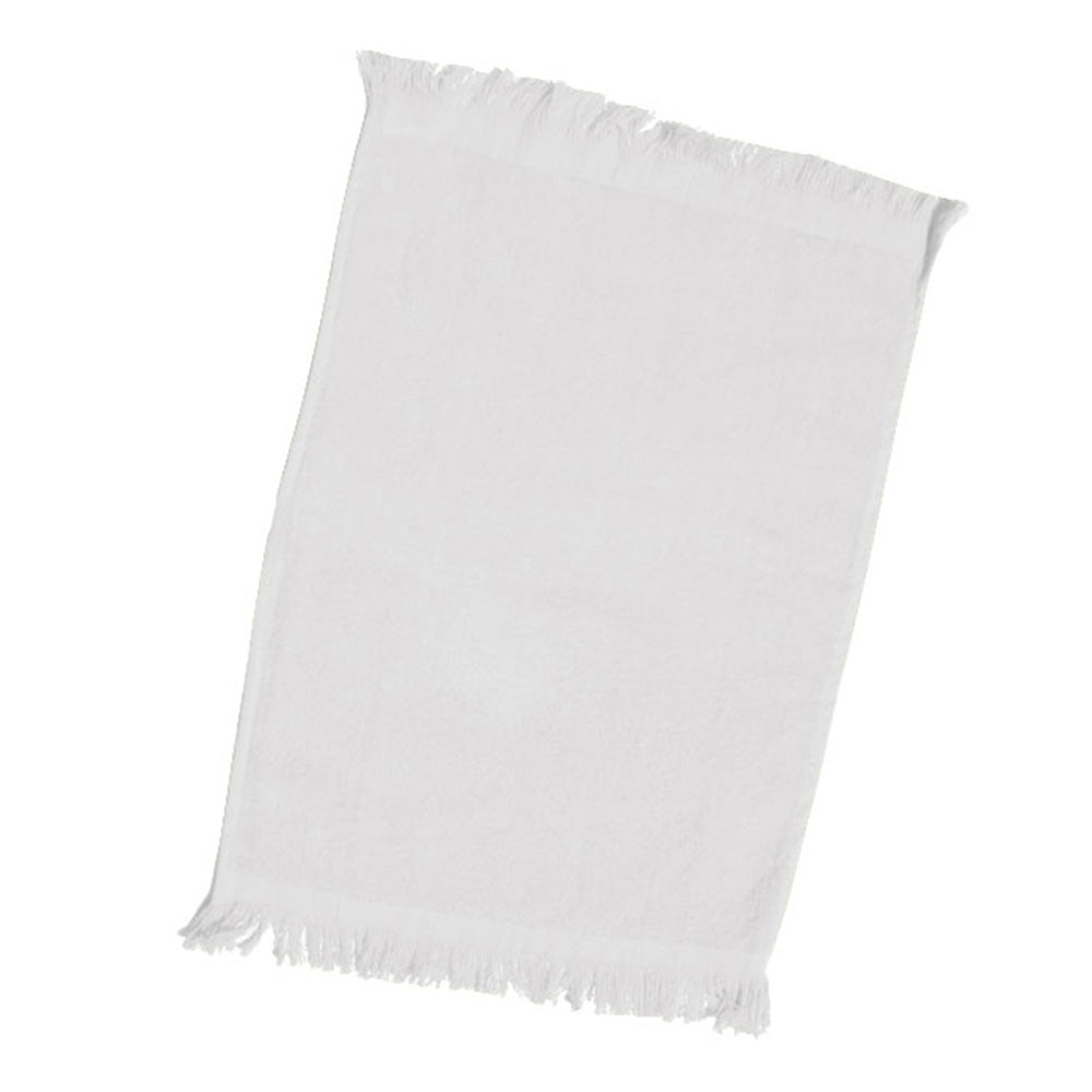 Cotton Velour Fingertip Towel (11'' W X 18'' H) 1.3-Towel-Brand Your Tote-White-Brand Your Tote