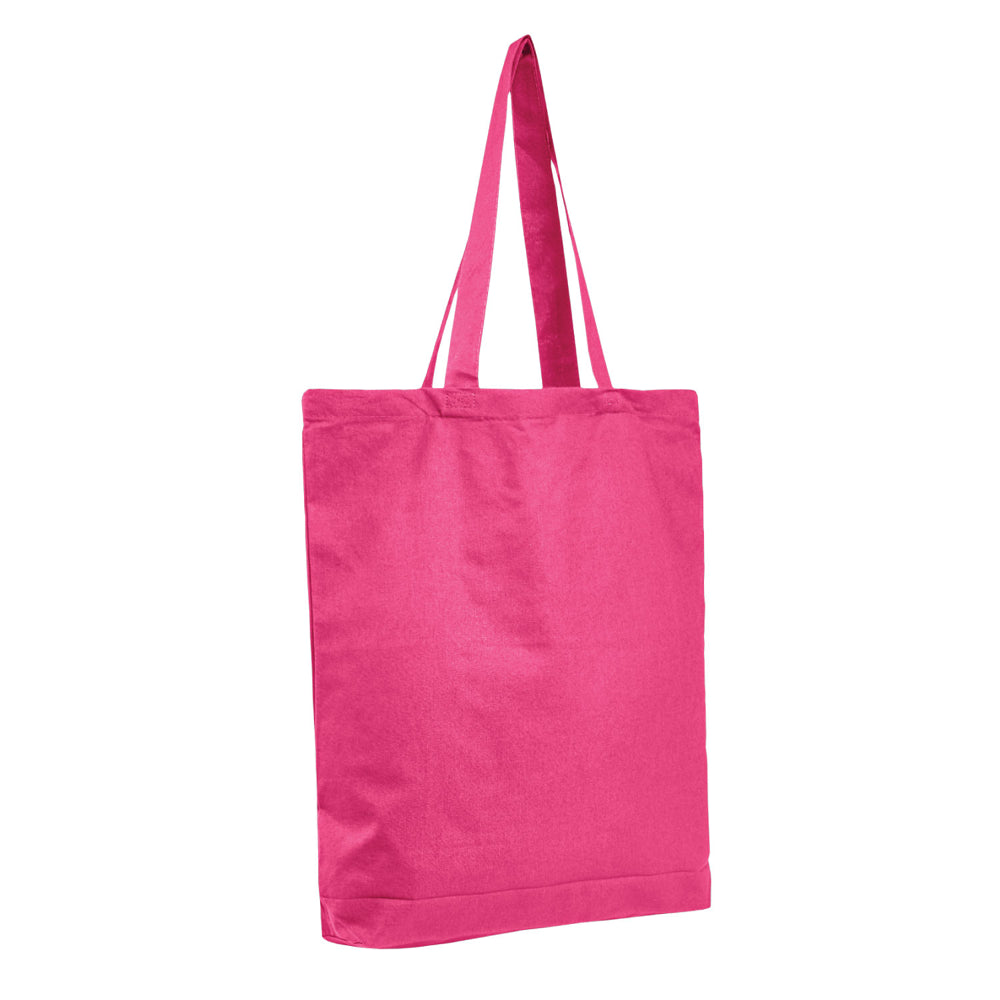 Economical Tote Bag with Bottom Gusset-Brand Your Tote-Hot Pink-Brand Your Tote