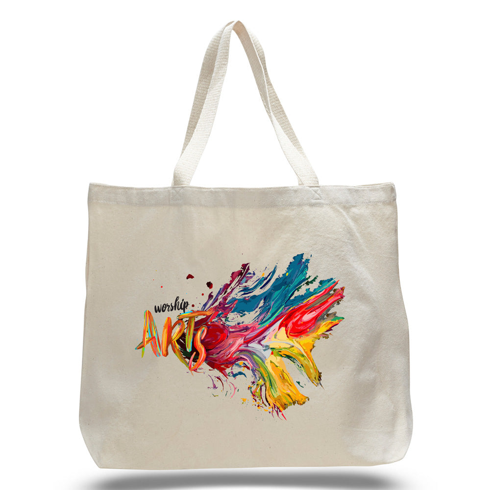 Jumbo Tote Bag-Brand Your Tote-Natural-Brand Your Tote