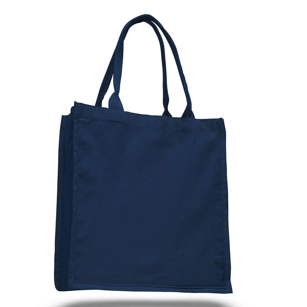 Large Cotton Canvas Bag (15'' W X 16'' H) 6 Oz-Bag-Brand Your Tote-Navy Blue-Brand Your Tote