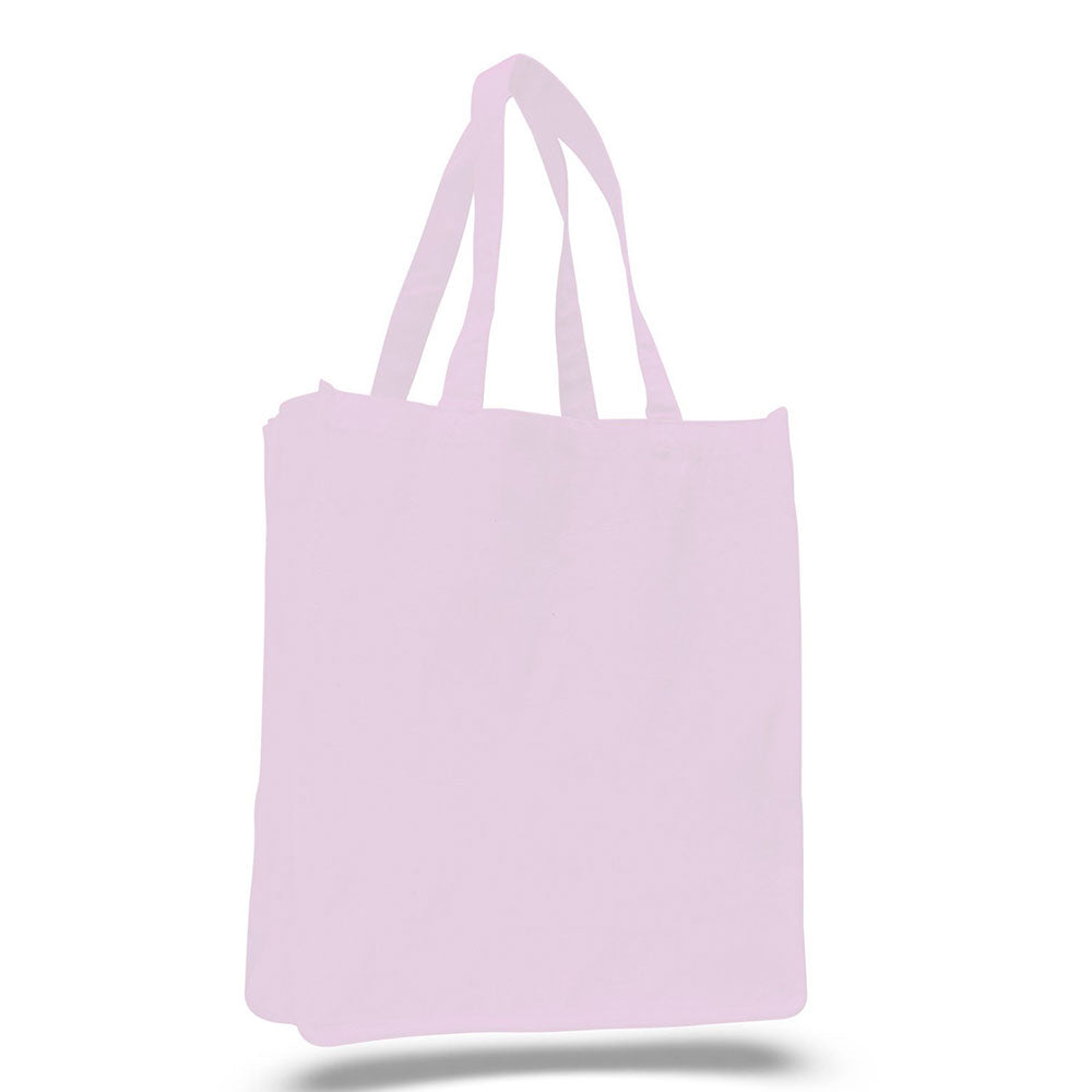 Large Cotton Canvas Book Tote Bag (14'' W X 17'' H) 12 Oz-Tote Bag-Brand Your Tote-Light Pink-Brand Your Tote