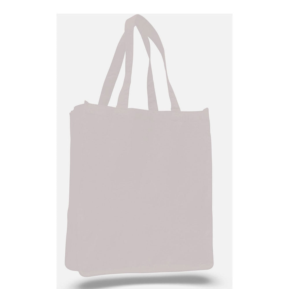 Large Cotton Canvas Book Tote Bag (14'' W X 17'' H) 12 Oz-Tote Bag-Brand Your Tote-White-Brand Your Tote