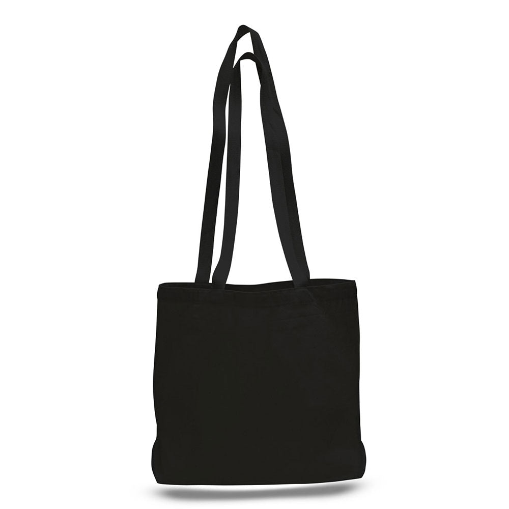 Large Cotton Canvas Canvas Messenger Bag (18'' W X 14'' H) 12 Oz-Bag-Brand Your Tote-Black-Brand Your Tote