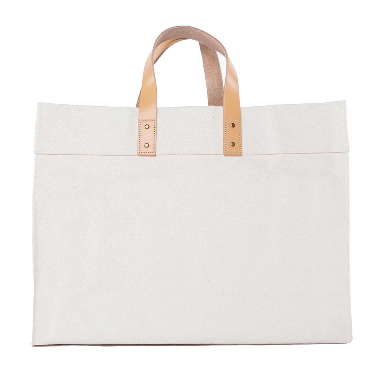 Large Cotton Canvas City Tote Bag (18'' W X 14'' H) 20 Oz-Tote Bag-Brand Your Tote-Natural-Brand Your Tote
