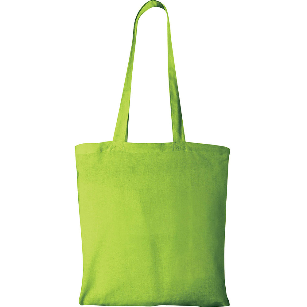 Large Cotton Canvas Ligthweight Convention Tote Bag (15'' W X 16'' H) 4 Oz-Tote Bag-Brand Your Tote-Lime Green-Brand Your Tote