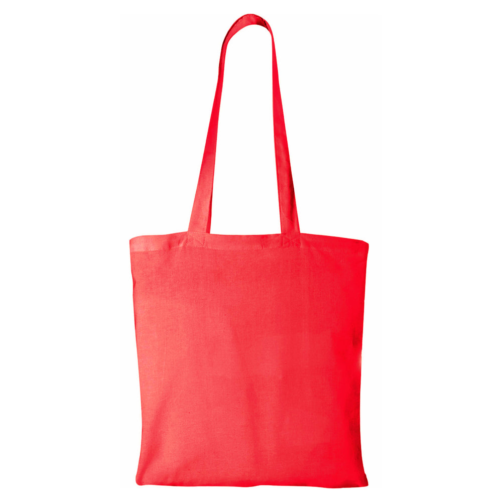 Large Cotton Canvas Ligthweight Convention Tote Bag (15'' W X 16'' H) 4 Oz-Tote Bag-Brand Your Tote-Red-Brand Your Tote