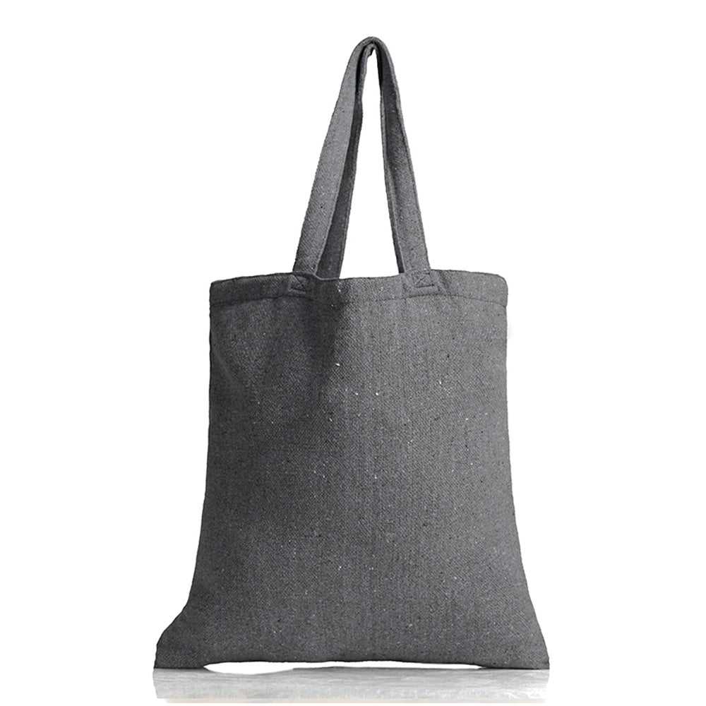Large Cotton Canvas Promotional Tote Bag (15'' W X 16'' H) 12 Oz-Tote Bag-Brand Your Tote-Dark Grey-Brand Your Tote