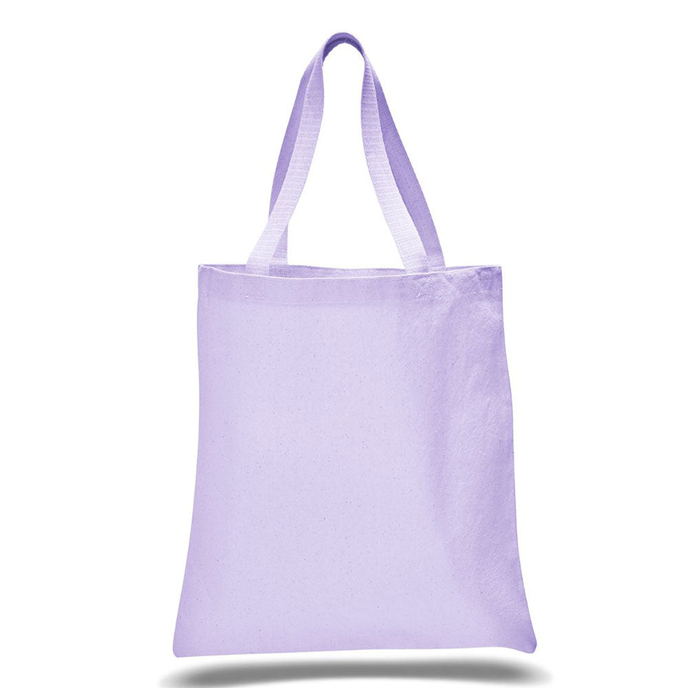Large Cotton Canvas Promotional Tote Bag (15'' W X 16'' H) 12 Oz-Tote Bag-Brand Your Tote-Lavender-Brand Your Tote