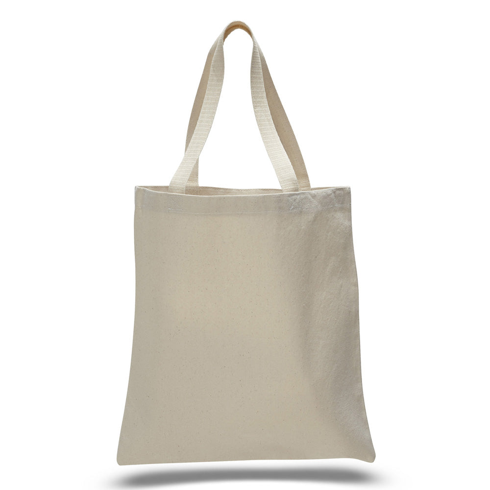 Large Cotton Canvas Promotional Tote Bag (15'' W X 16'' H) 12 Oz-Tote Bag-Brand Your Tote-Natural-Brand Your Tote