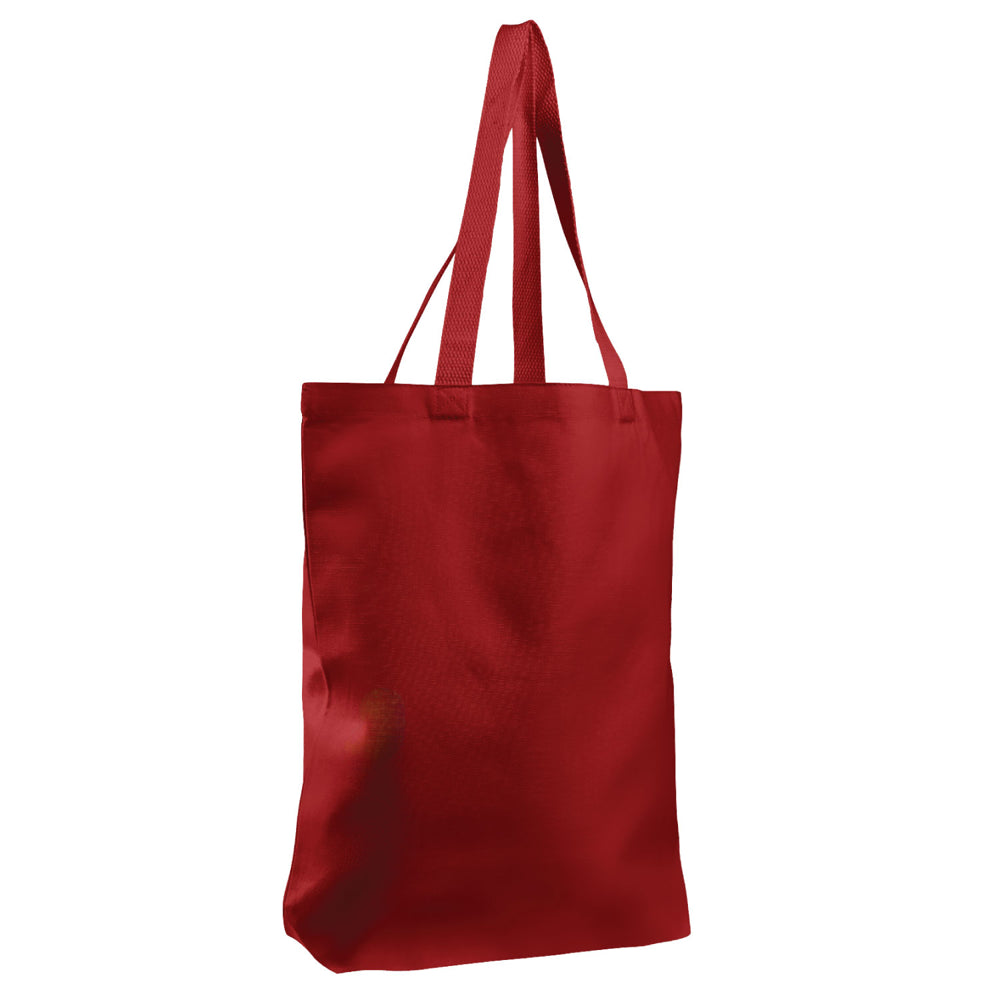 Large Cotton Canvas Promotional Tote Bag (15'' W X 16'' H) 12 Oz-Tote Bag-Brand Your Tote-Red-Brand Your Tote