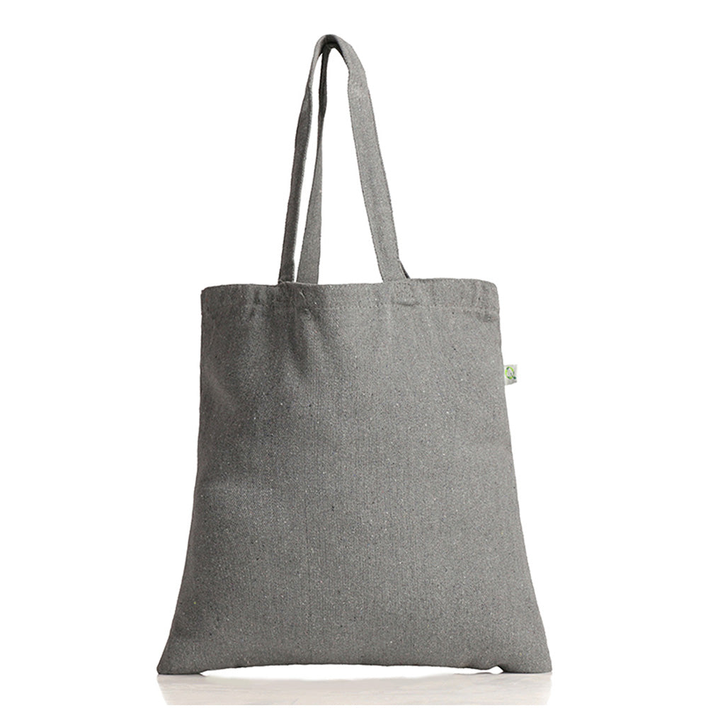 Large Cotton Canvas Promotional Tote Bag (15'' W X 16'' H) 12 Oz-Tote Bag-Brand Your Tote-Steel Grey-Brand Your Tote