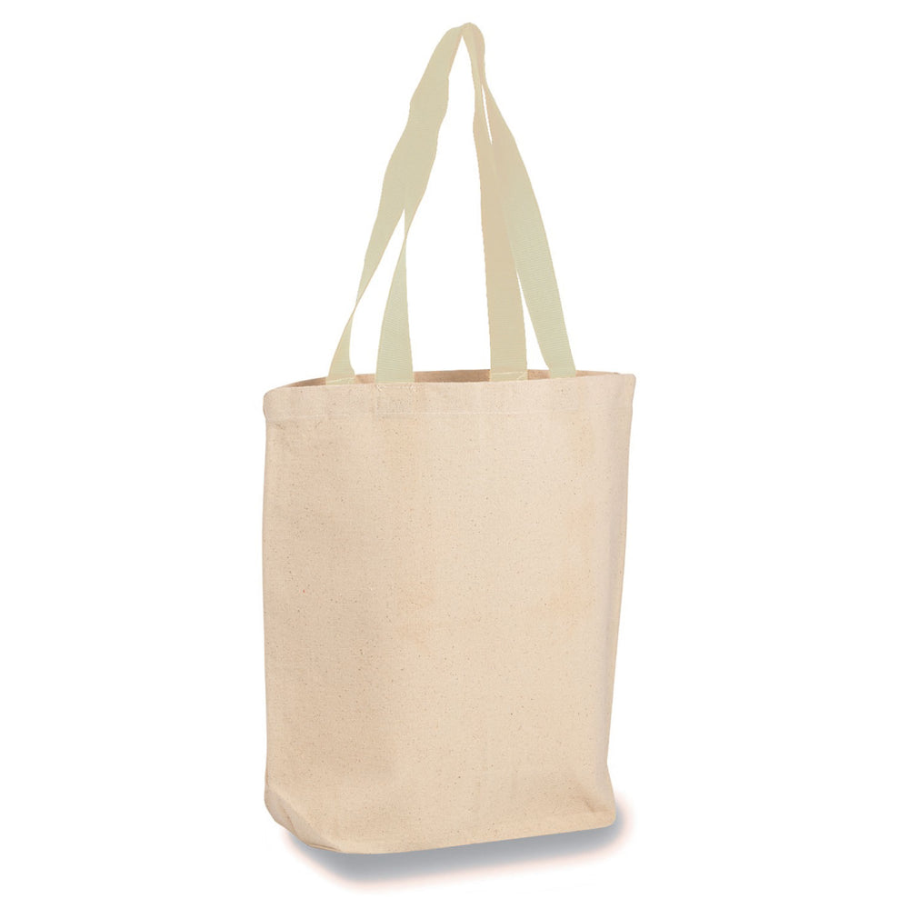 Large Cotton Canvas Tote Bag (15'' W X 16'' H) 12 Oz-Tote Bag-Brand Your Tote-Natural-Natural-Brand Your Tote