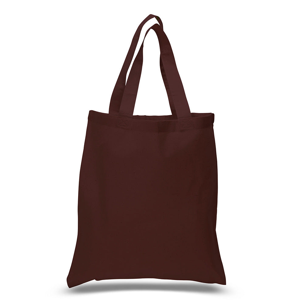 Large Cotton Canvas Tote Bag (15'' W X 16'' H) 6 Oz-Tote Bag-Brand Your Tote-Chocolate Brown-Brand Your Tote