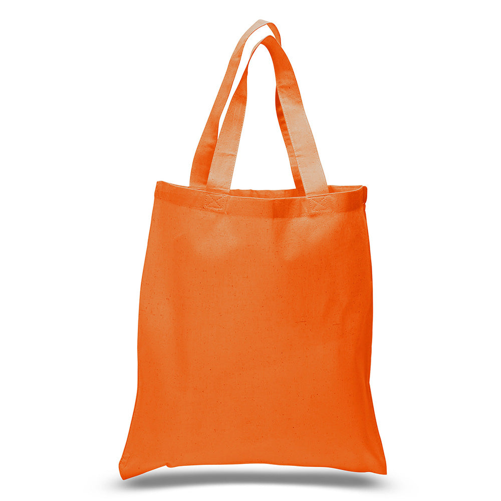 Large Cotton Canvas Tote Bag (15'' W X 16'' H) 6 Oz-Tote Bag-Brand Your Tote-Orange-Brand Your Tote