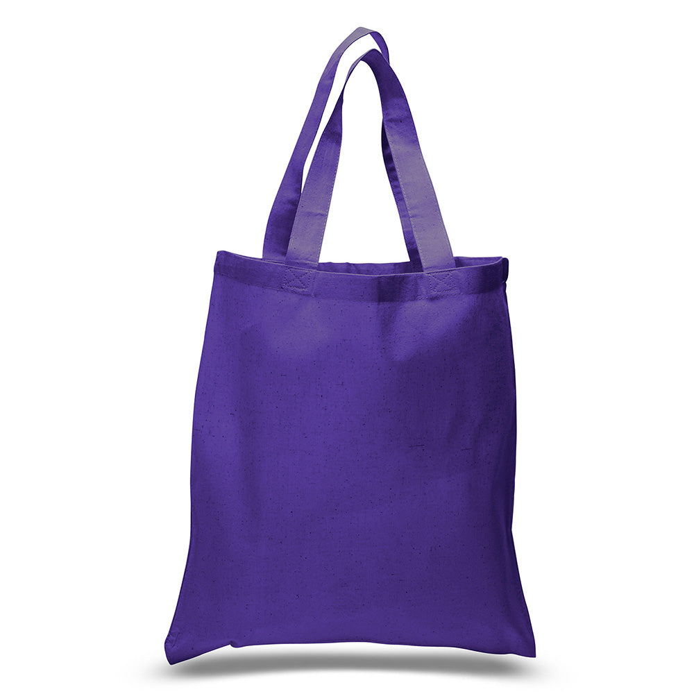 Large Cotton Canvas Tote Bag (15'' W X 16'' H) 6 Oz-Tote Bag-Brand Your Tote-Purple-Brand Your Tote
