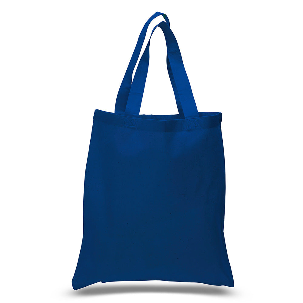 Large Cotton Canvas Tote Bag (15'' W X 16'' H) 6 Oz-Tote Bag-Brand Your Tote-Royal Blue-Brand Your Tote