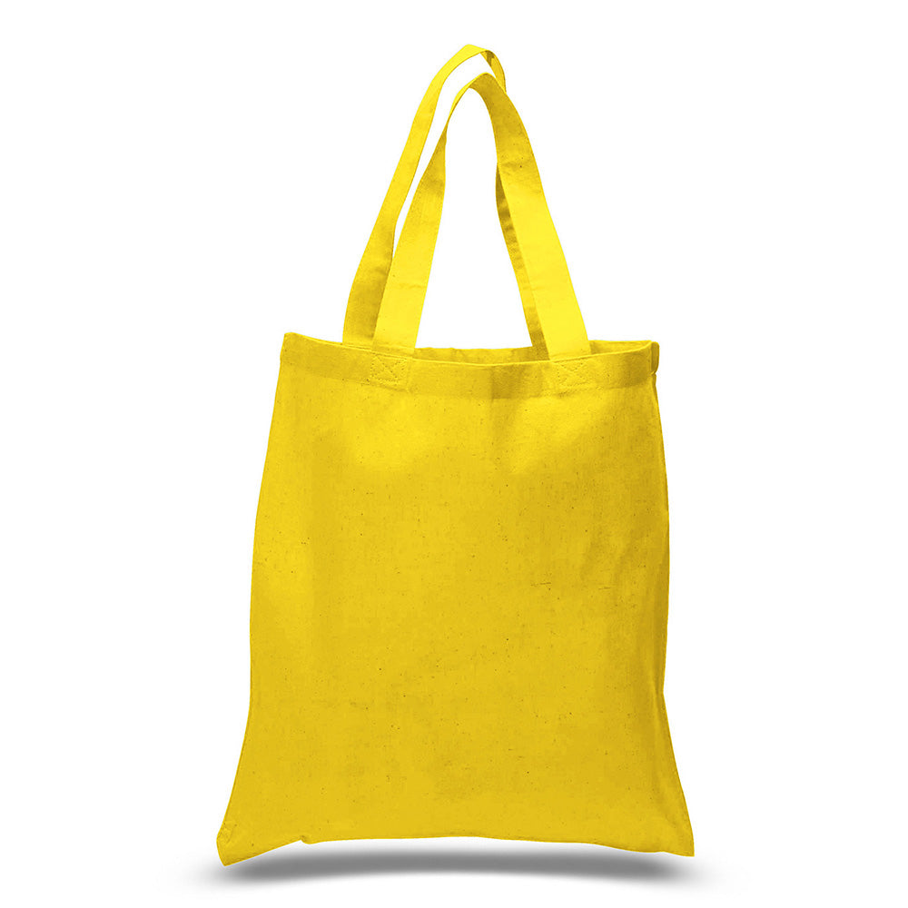 Large Cotton Canvas Tote Bag (15'' W X 16'' H) 6 Oz-Tote Bag-Brand Your Tote-Yellow-Brand Your Tote