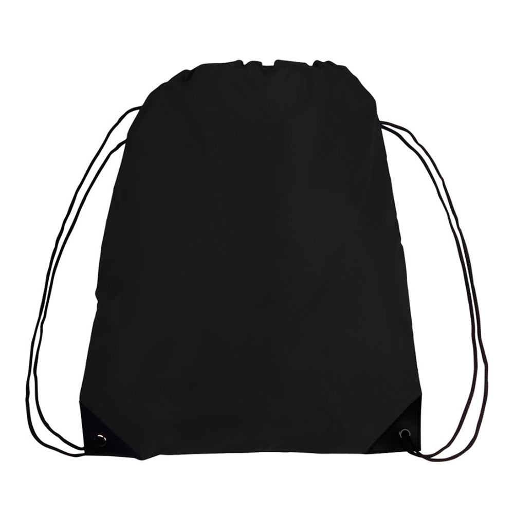 Large Polyester Economical Sports Bag (14'' W X 18'' H) 210D-Bag-Brand Your Tote-Black-Brand Your Tote