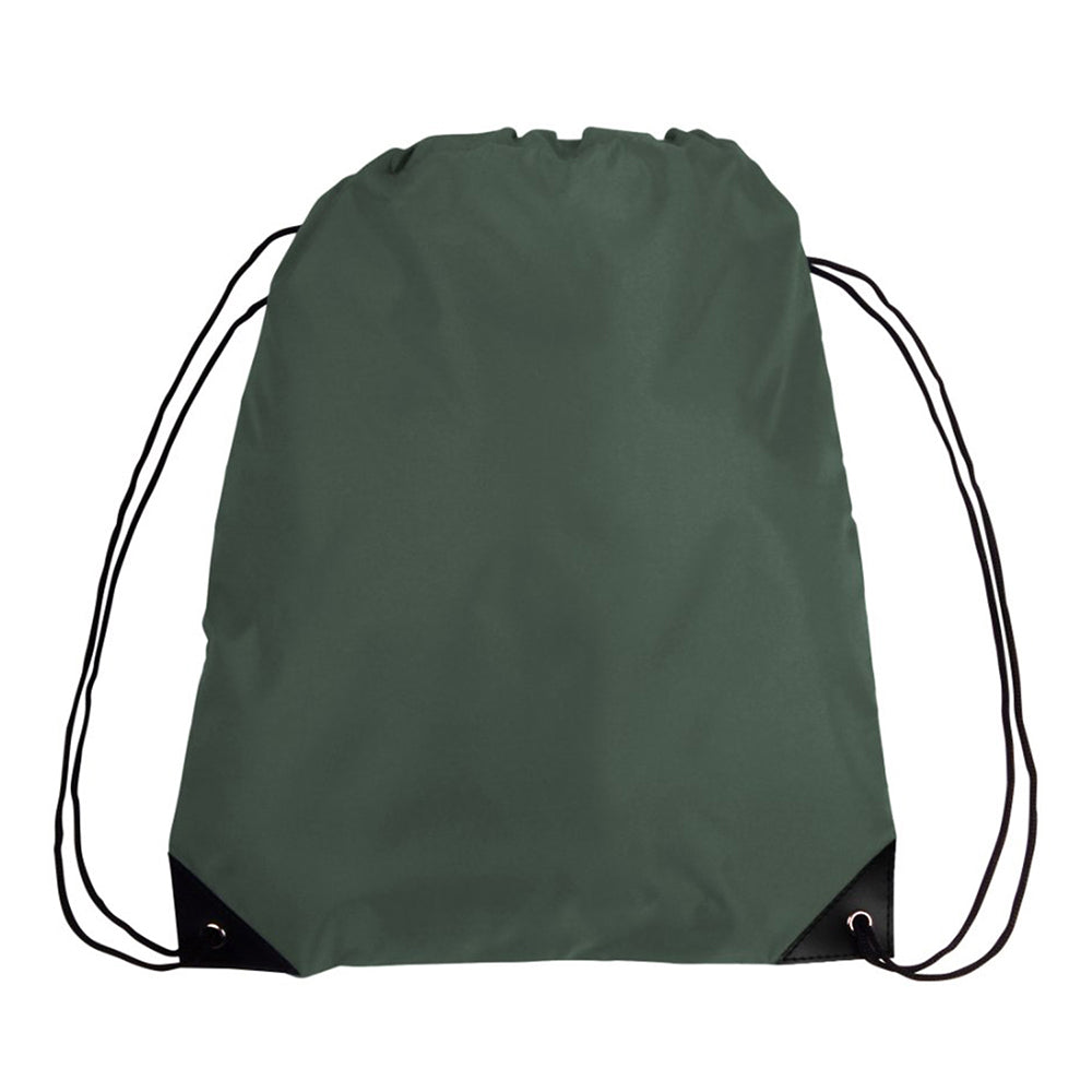 Large Polyester Economical Sports Bag (14'' W X 18'' H) 210D-Bag-Brand Your Tote-Hunter Green-Brand Your Tote
