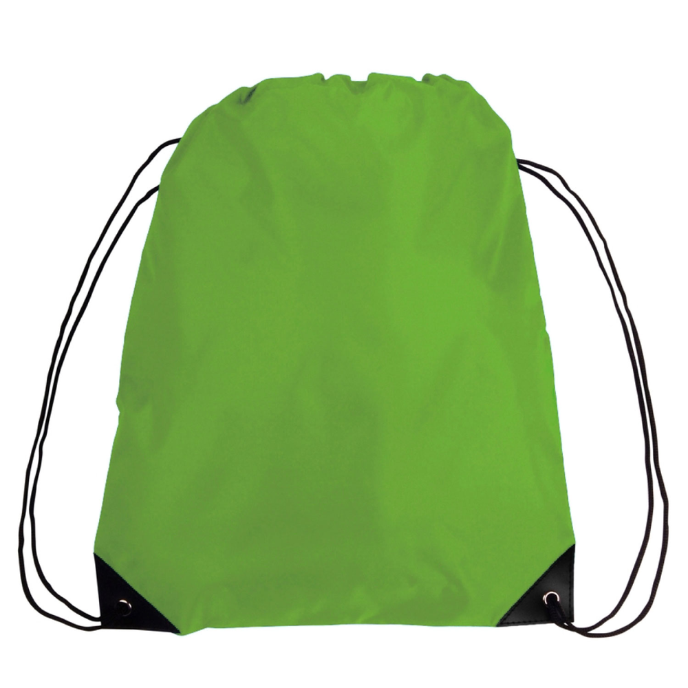 Large Polyester Economical Sports Bag (14'' W X 18'' H) 210D-Bag-Brand Your Tote-Lime Green-Brand Your Tote
