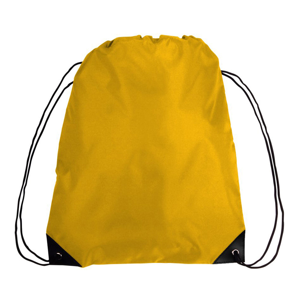 Large Polyester Economical Sports Bag (14'' W X 18'' H) 210D-Bag-Brand Your Tote-Yellow-Brand Your Tote