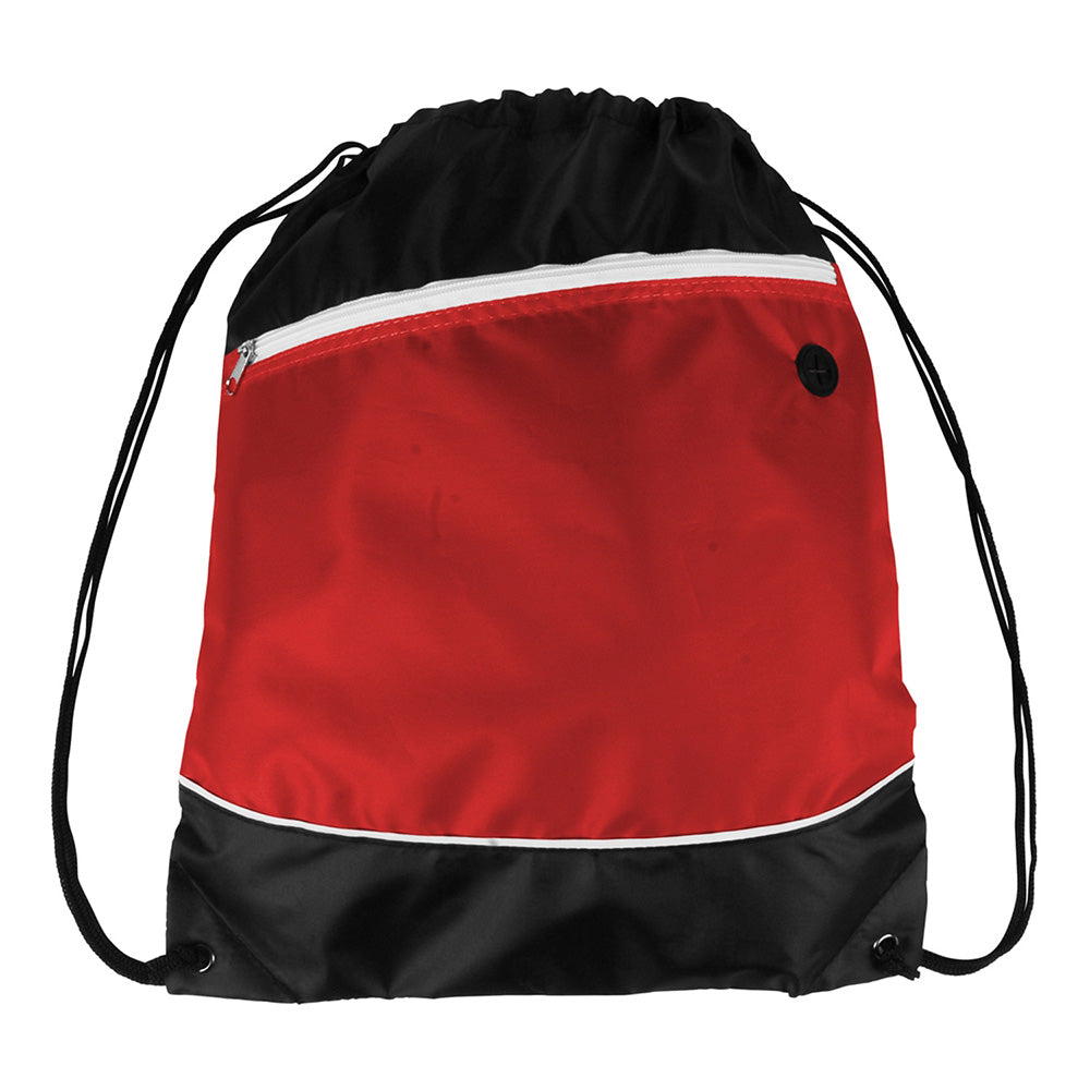 Large Polyester Modern Affordable Contrasting Sports Bag (14'' W X 17.75'' H) 210D-Bag-Brand Your Tote-Red-Black-Brand Your Tote