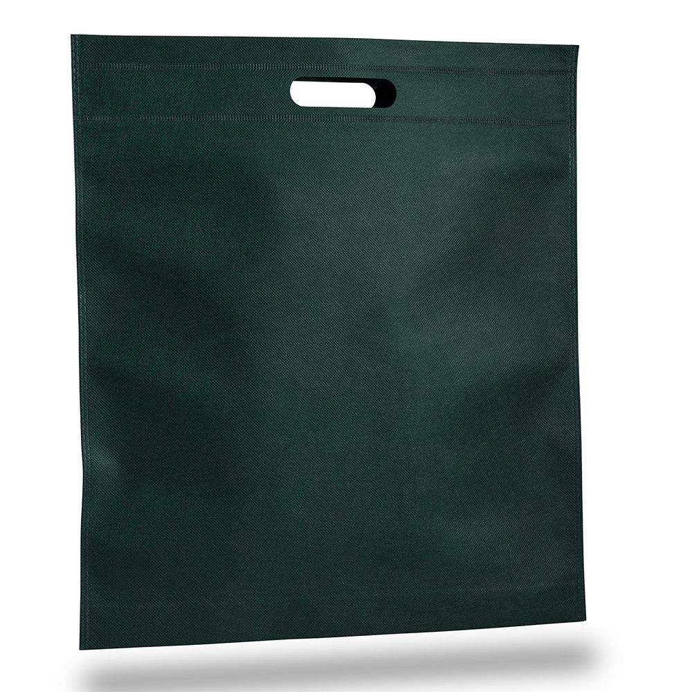 Large Polypropylene Convention Tote Bag (15'' W X 16'' H) 80 Gsm-Tote Bag-Brand Your Tote-Hunter Green-Brand Your Tote