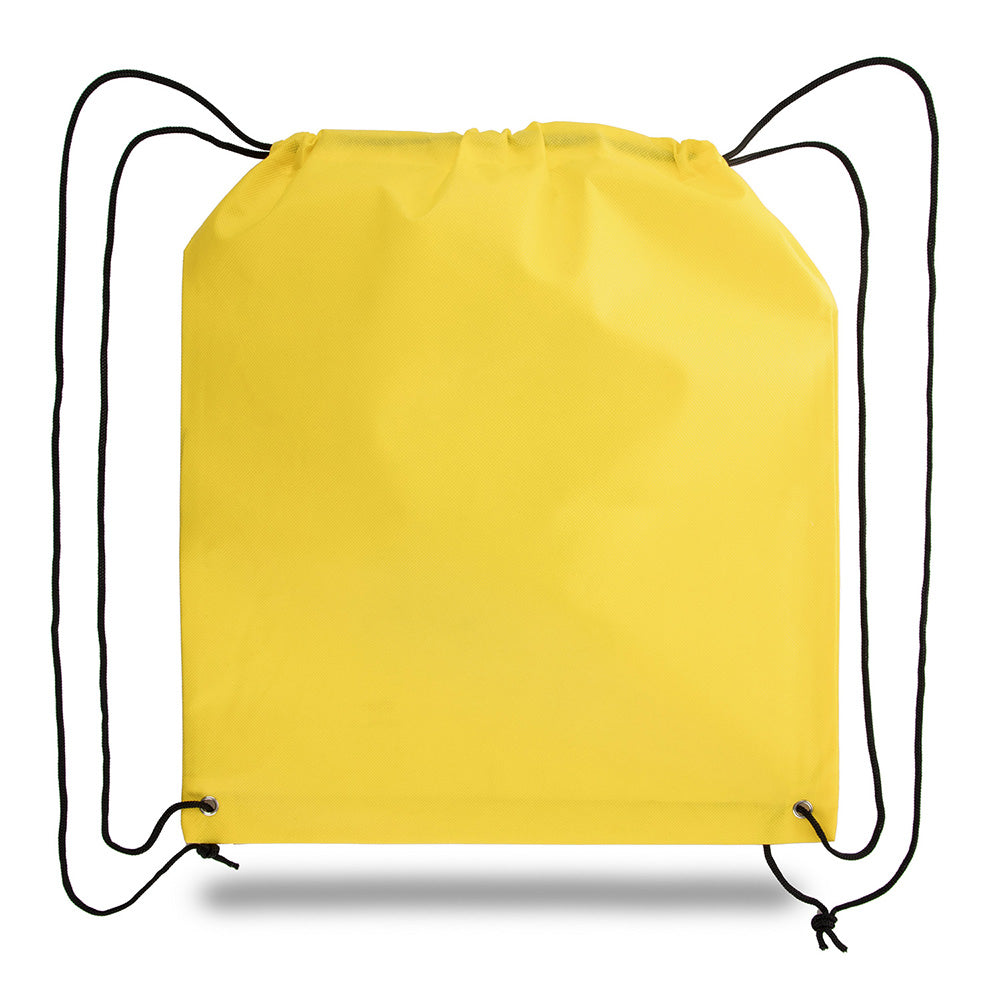 Large Polypropylene Drawstring Backpack (16'' W X 18'' H) 80 Gsm-Backpack-Brand Your Tote-Yellow-Brand Your Tote