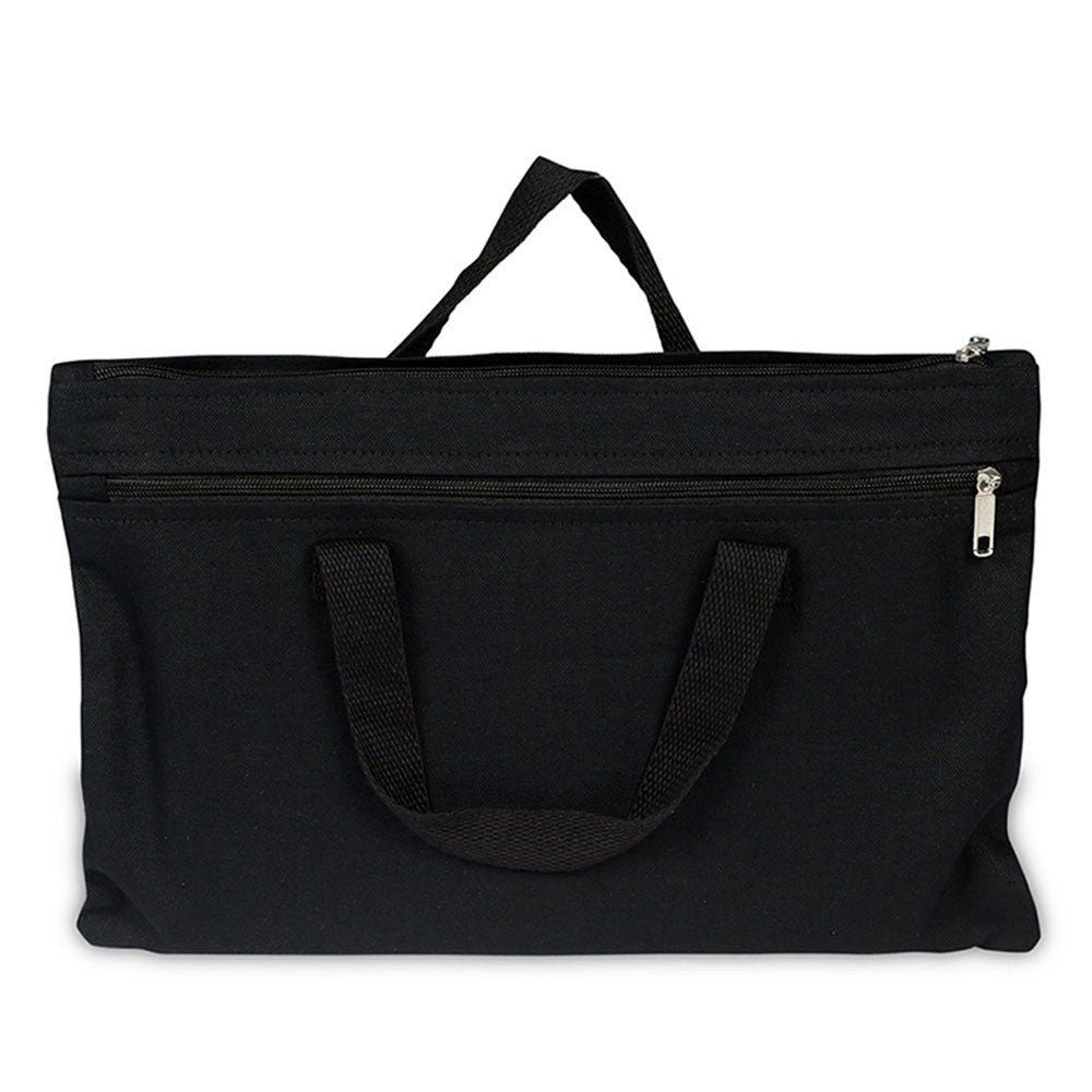 Medium Cotton Canvas Document Document Bag (15.5'' W X 10'' H) 12 Oz-Bag-Brand Your Tote-Black-Brand Your Tote