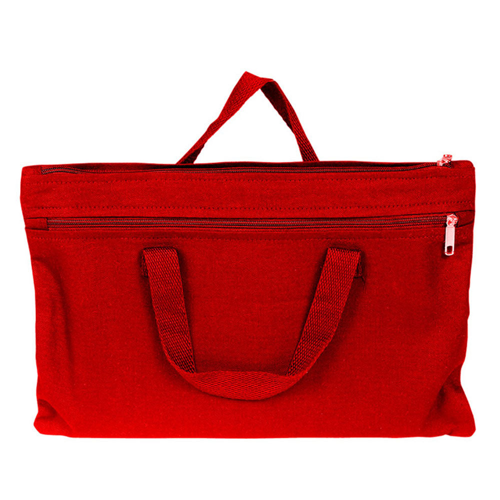 Medium Cotton Canvas Document Document Bag (15.5'' W X 10'' H) 12 Oz-Bag-Brand Your Tote-Red-Brand Your Tote