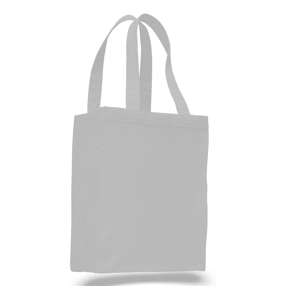 Medium Cotton Canvas Shopping Tote Bag (10.5'' W X 14'' H) 12 Oz-Tote Bag-Brand Your Tote-White-Brand Your Tote