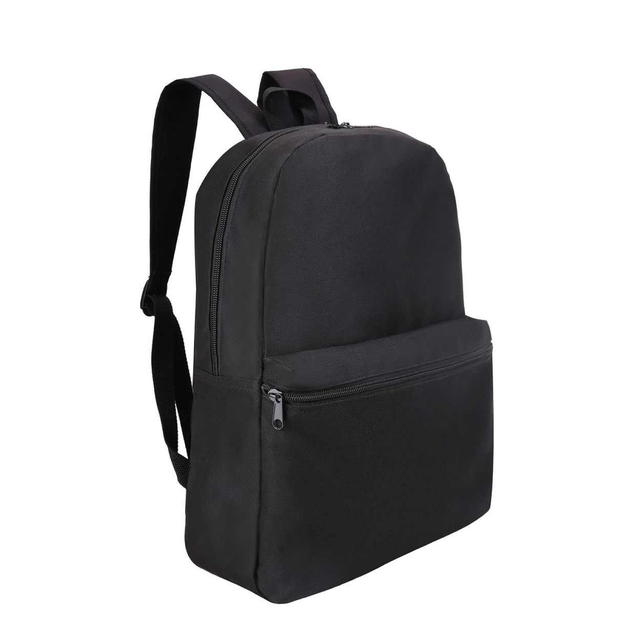 Medium Polyester Economy Backpack (11.8'' W X 16.75'' H) 600D-Backpack-Brand Your Tote-Black-Brand Your Tote