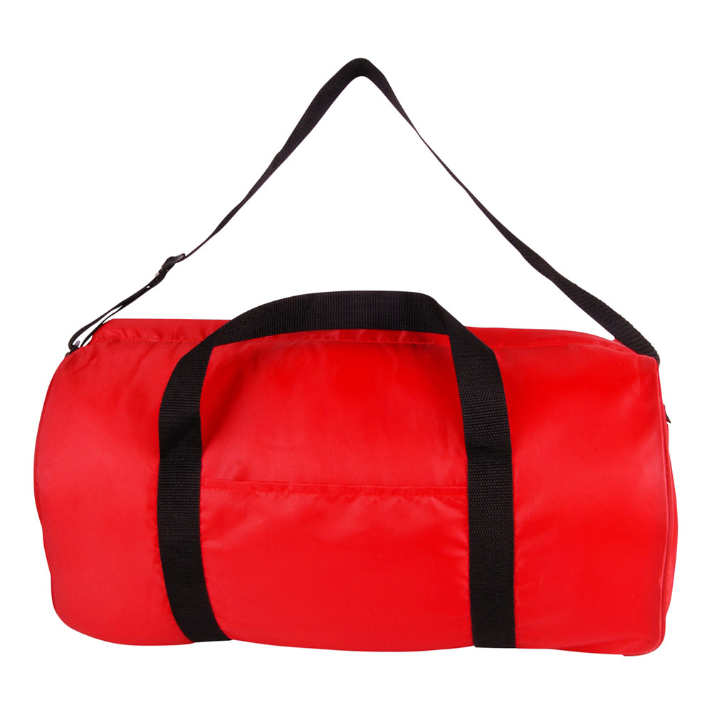Medium Polyester Value Duffel Duffel Bag (18'' W X 10'' H) 210D-Duffel Bag-Brand Your Tote-Red-Brand Your Tote