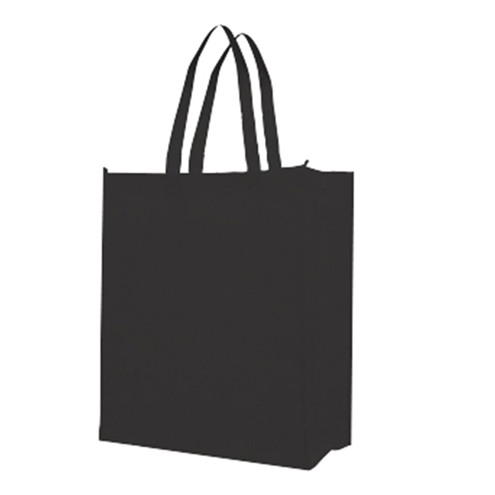 Medium Polypropylene Attractive Laminated Tote Bag (12.75'' W X 15.75'' H) 110 Gsm-Tote Bag-Brand Your Tote-Black-Brand Your Tote