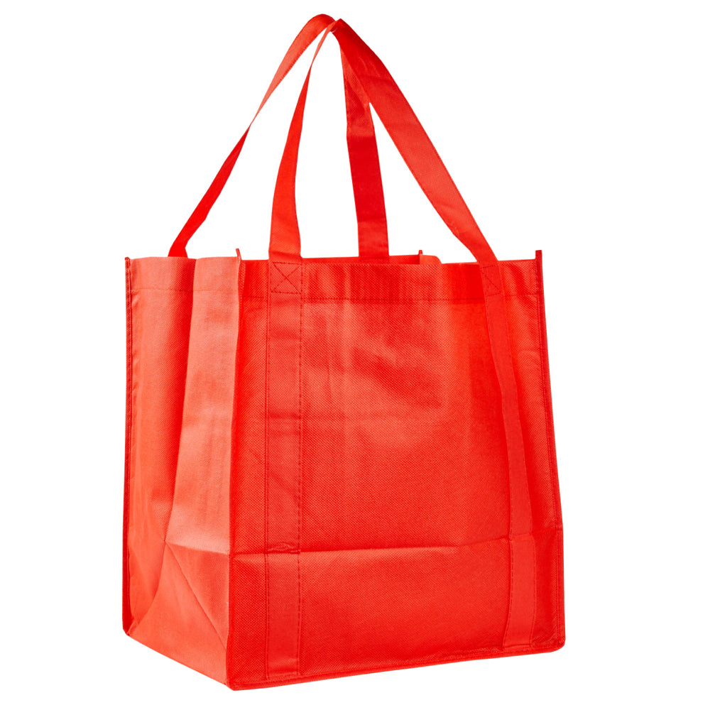 Medium Polypropylene Grocery Bag (12.5'' W X 13.5'' H) 80 Gsm-Bag-Brand Your Tote-Red-Brand Your Tote
