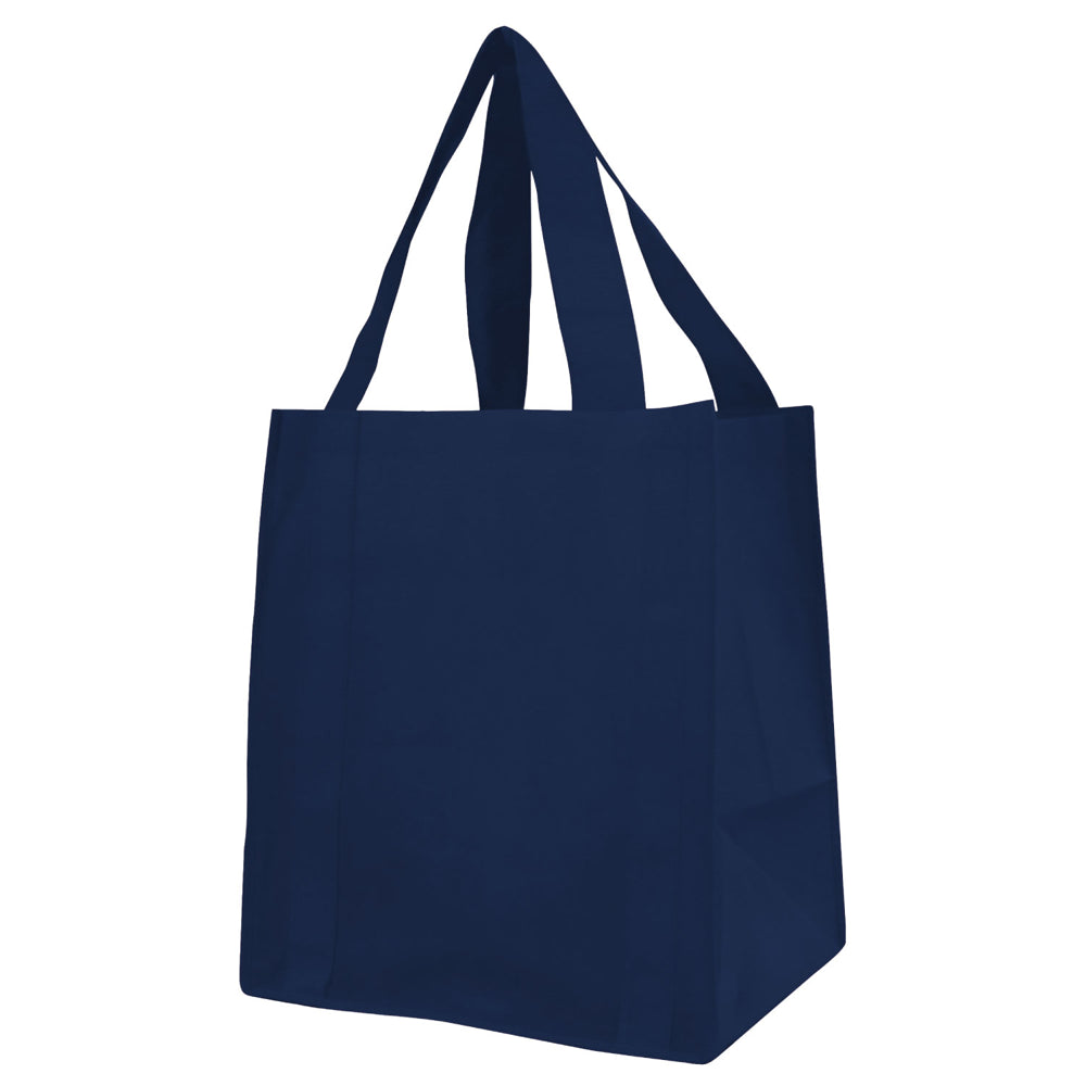 Medium Polypropylene Heavy Duty Grocery Bag (13'' W X 15'' H) 100 Gsm-Bag-Brand Your Tote-Navy Blue-Brand Your Tote