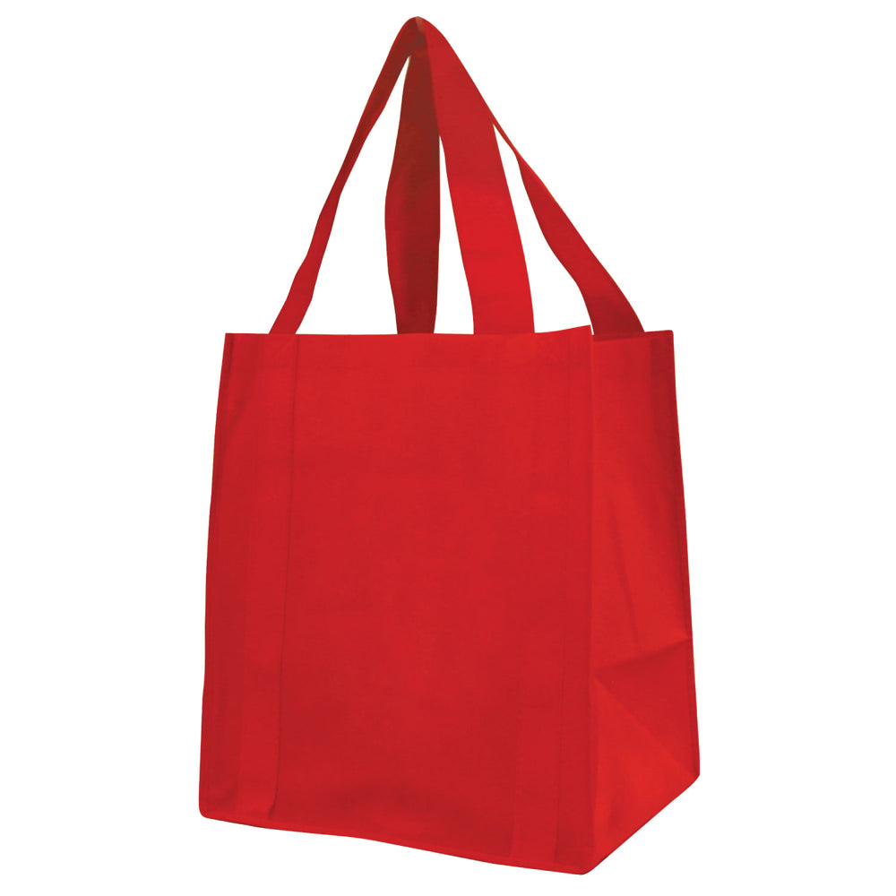 Medium Polypropylene Heavy Duty Grocery Bag (13'' W X 15'' H) 100 Gsm-Bag-Brand Your Tote-Red-Brand Your Tote