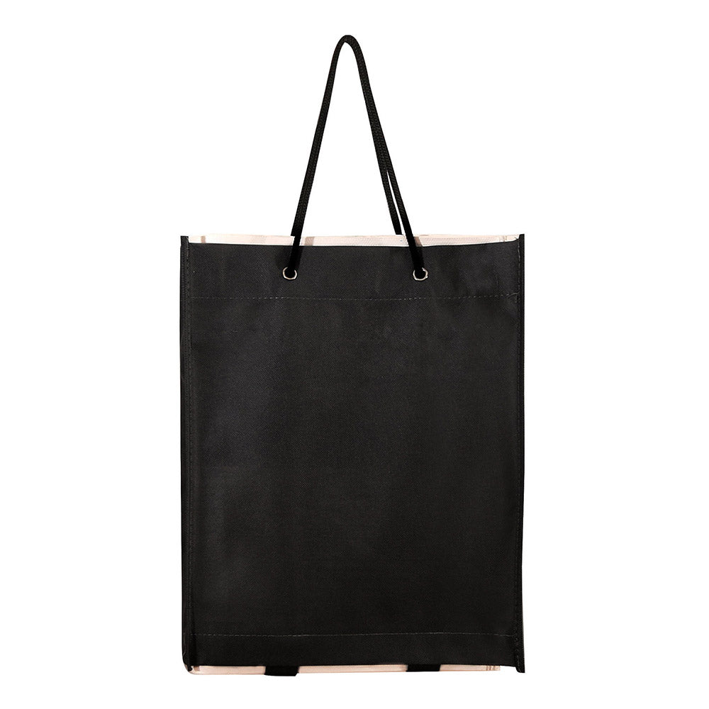 Medium Polypropylene Newspaper Newspaper Bag (12'' W X 14.5'' H) 80 Gsm-Bag-Brand Your Tote-Black-Brand Your Tote