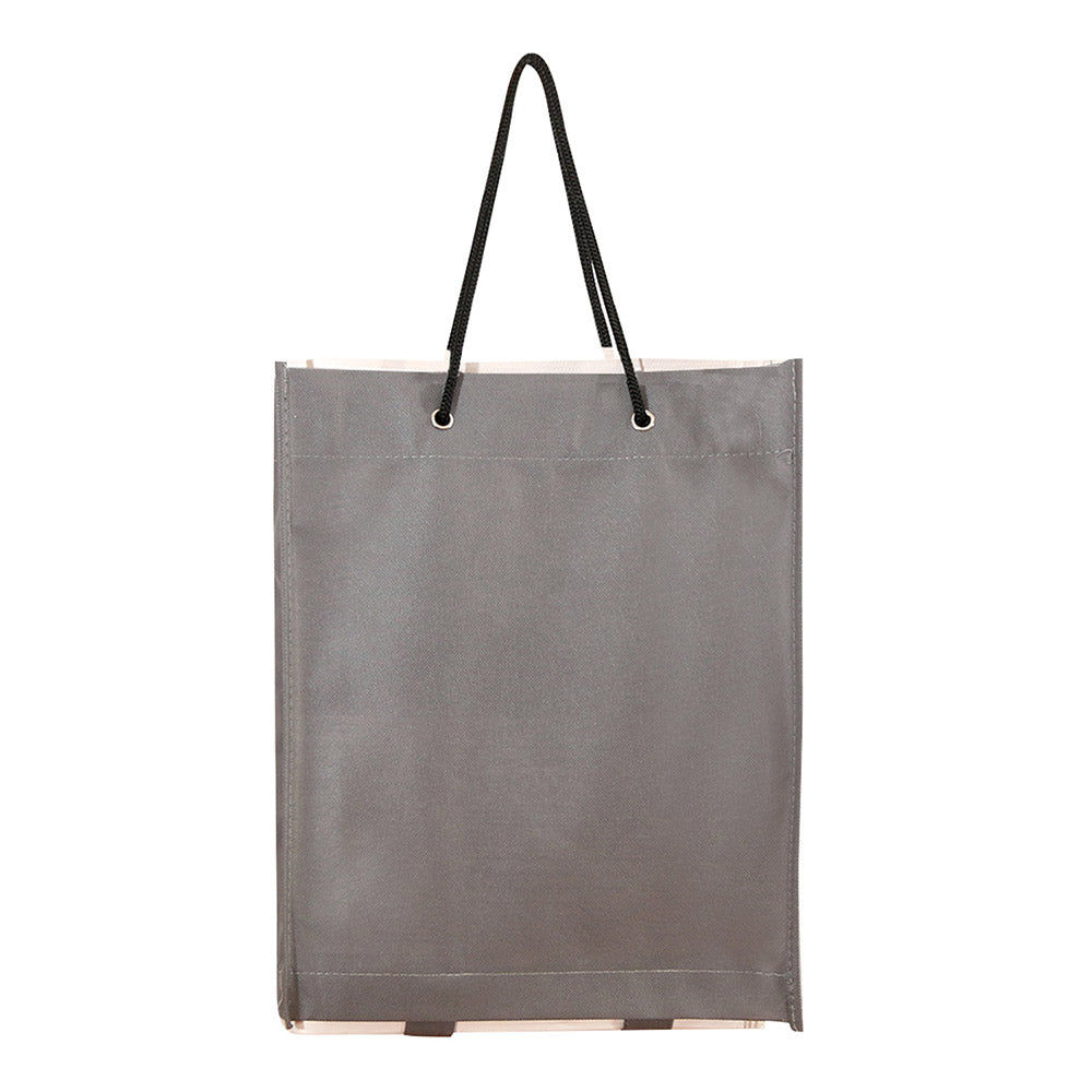 Medium Polypropylene Newspaper Newspaper Bag (12'' W X 14.5'' H) 80 Gsm-Bag-Brand Your Tote-Dark Grey-Brand Your Tote
