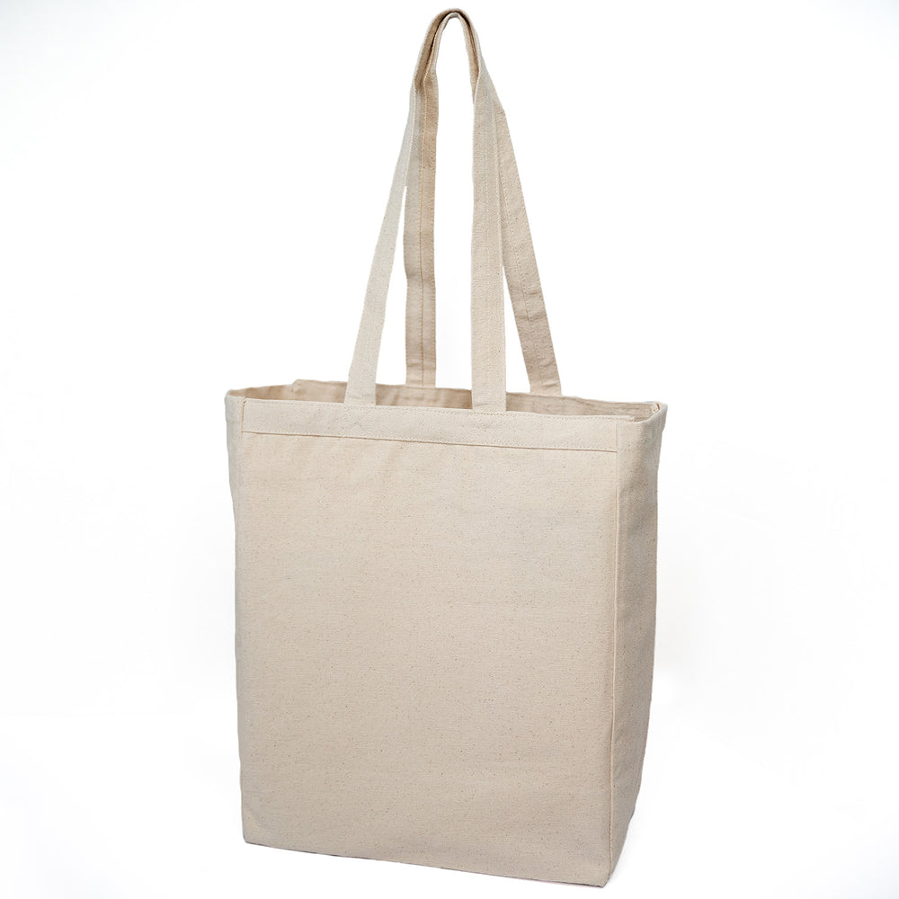 Medium Cotton Canvas Book Tote Bag (11'' W X 14'' H) 12 Oz