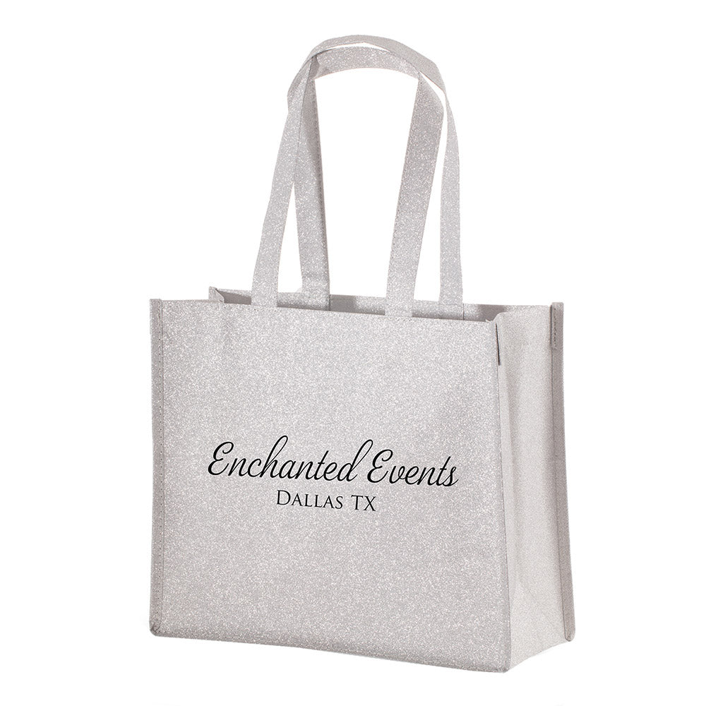 Medium Polypropylene Showstopping Sparkle Glitter Bag (13'' W X 11'' H) 120 Gsm