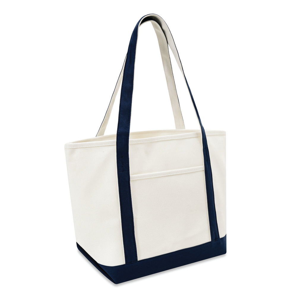 Large Cotton Canvas Yacht Club Tote Bag (20.5'' W X 13'' H) 24 Oz